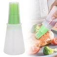 thumbnail image 1 of WUXIAB Silicone Kitchen Oil Brush,Dispenser Bottle For Marinades And Sauces,Easy Refill,Green Silicone Oil Bottle Brush with Lid,Non-Stick Basting Brush for BBQ and Grilling,Cooking Oil Dispenser, 1 of 9