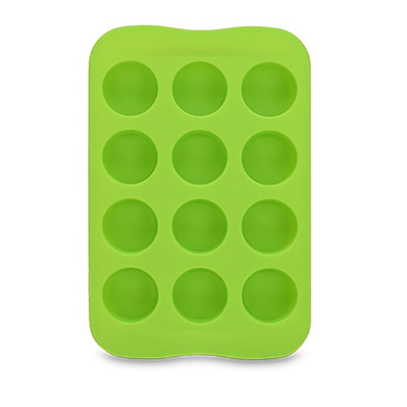 WUXIAB Silicone Multi-Shape Ice Jelly Molds 12-Cavity,Food-Grade Circle Mold,Durable Fade-Resistant Tool,Home Kitchen Bar Ice Cube Candy Mold,Versatile Flexible Easy-Release Jelly Treat Making Mold