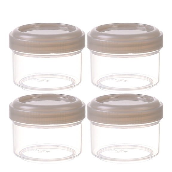 WUXIAB Stackable Plastic Storage Containers,Transparent Mini Airtight Jar,Condiment Containers With Lids,To Go Sauce Dipping Cups,Reusable Sauces Jar,Bowl For Various Seasonings,Condiments