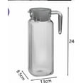 thumbnail image 1 of WUXIAB Transparent Cold Water Pot Acrylic Unbreakable Pitcher,Bpa-Free Plastic Pitcher,Heat-Resistant Pitcher With Lid,Ribbed Pitcher With Handle,Clear Drink Pitcher,Tea Juice Water Pitcher B 1.3L, 1 of 8