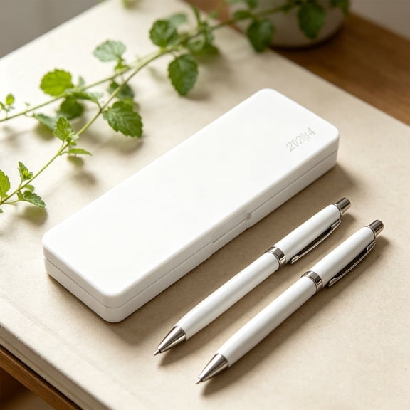 WUXIAB White Plastic Pencil Box,Hard Sketch Pencil Case,Snap-Tight Lid,Mini Storage Containers Box,Plastic Stationery Organizer,Office Supplies Organization,Crayon Box Marker Pencil Pen Holder