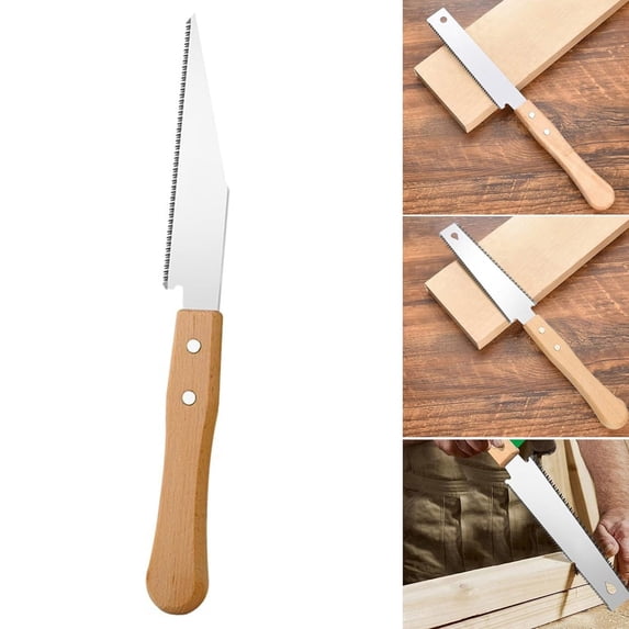 WUXIAB Woodworking Hand Pull Saw,Double Edge Pull Saw,Flexible Blade Flush Cut Saw,Craft Hobby Diy Saw,Non Slip Handle Wood Saw,Garden Trim Woodworking Saw,Sharp Light Wood Cutting Saw C