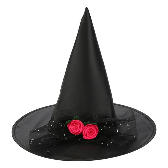 WUXIAN Baby Girls Sun Hats Star Kids Witch Hat Girls Lace Witch's hat For Kids Youth Teens Decorations Cap,Hot Pink,One Size