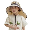 thumbnail image 1 of WUXIAN Baby Girls Sun Hats Upf50+ Sun Protection Bucket Hat Toddler Summer Beach Play Hats With Neck Flap Safari Hat,Khaki,One Size, 1 of 5
