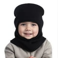 thumbnail image 1 of WUXIAN Baby Hats Caps Warm Hooded Winter Solid Color Versatile Stretchy Scarf Kid Cap Knit Care For Kids, 1 of 4