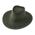 thumbnail image 1 of WUXIAN Boys Kids Sun Hats Straw Western Cowboy Hat For Toddler Girls Boys Summer Sun Hat Western Cowgirl For Kids Cap,Army Green,One Size, 1 of 3
