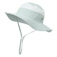 thumbnail image 1 of WUXIAN Boys Kids Sun Hats Sun Protection Upf50+ Bucket Hat Wide Brim Adjustable Bucket Summer Beach Play Hat Safari Hat,Blue,48, 1 of 6