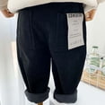 thumbnail image 1 of WUXIAN Boys Pants Corduroy Clothes Full Length PantsWinter Warm Soft Fuzzy Homewear With Fleece Child Stylish Sweatpants, 1 of 3