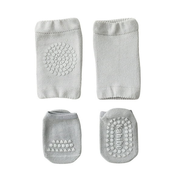 WUXIAN Child Baby Crawling Sports Knee Pads Baby Floor Socks Set Cute Streetwear