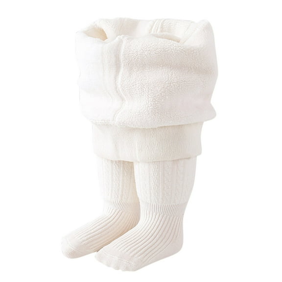 WUXIAN Child Baby Girl Tight Thick Stocking Leggings Knit Footed Tight Girl Warm Winter Pantyhose With Bowknot Versatile Streetwear
