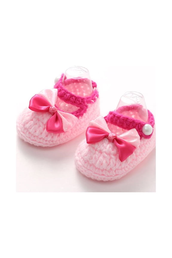 Child Baby Girls Crochet Handmade Knit Shoes Baby Leisure Footwear