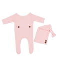 thumbnail image 1 of WUXIAN Child Baby Photography Prop Footed Romper Button Overalls Hat Set Stylish Baby Streetwear, 1 of 5