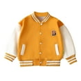 thumbnail image 1 of WUXIAN Child Boys Girls Long Sleeve Outwear Jacket Coat Patchwork Baseball Clothes Baby Leisure Streetwear, 1 of 3