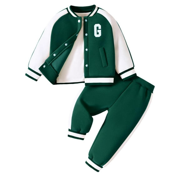 WUXIAN Child Boys Long Sleeve Letter Prints Tops And Pants Child 2PCS Sets Outfits Clothes Lovely Baby Streetwear