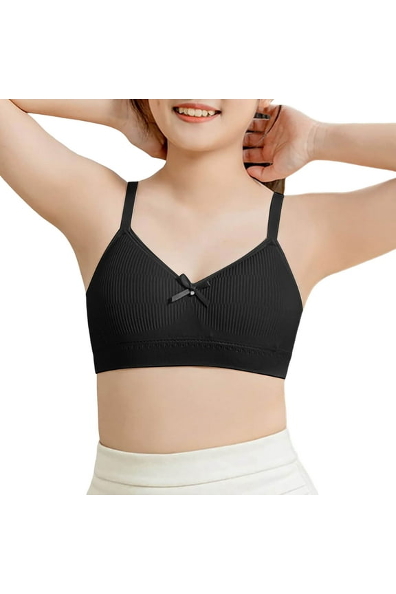 Child Crop Tops Bra Girls Seamless Sports Bra Training Teen Bra Camisole Style Lightweight Kids Lovely Baby Streetwear