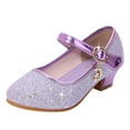 thumbnail image 1 of WUXIAN Child Little Girl Princess PU Sequins Shoes Silver Performance Shoes Classic Footwear, 1 of 5