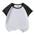 thumbnail image 1 of WUXIAN Child Little Girls Boys Tshirt Raglan Shirt Baseball Tee T-Shirt Tee Tshirts Short Solid Color Shirts Lovely Baby Streetwear, 1 of 4
