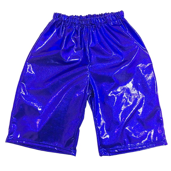 WUXIAN Child Little Girls Metallic Shorts Dance Outfits Shiny Hot Pants Athletic Shorts For Girls Classic Streetwear