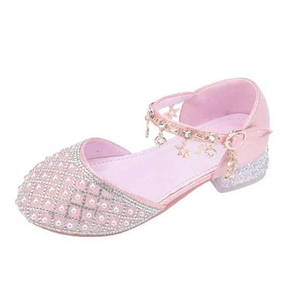 WUXIAN Child Little Girls Shoes High Heels Dance Shoes Little Girls Shoes Classic Footwear