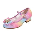 thumbnail image 1 of WUXIAN Child Shoes With Diamond Shiny Sandals Shoes Princess Shoes Bow High Heels Show Princess Shoes Soft Baby Footwear, 1 of 6