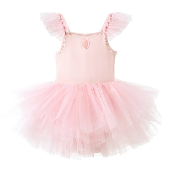WUXIAN Child Tutu Dress For Performance And Solid Color Personality Sleeveless Dress For Girls Comfort Baby Streetwear