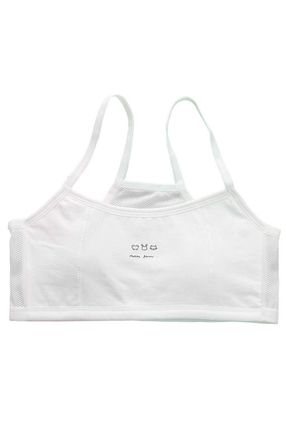 Children Crop Tops Bra Big Girls Seamless Sports Bra Training Teen Bra Camisole Style Lightweight Kids Classic Streetwear