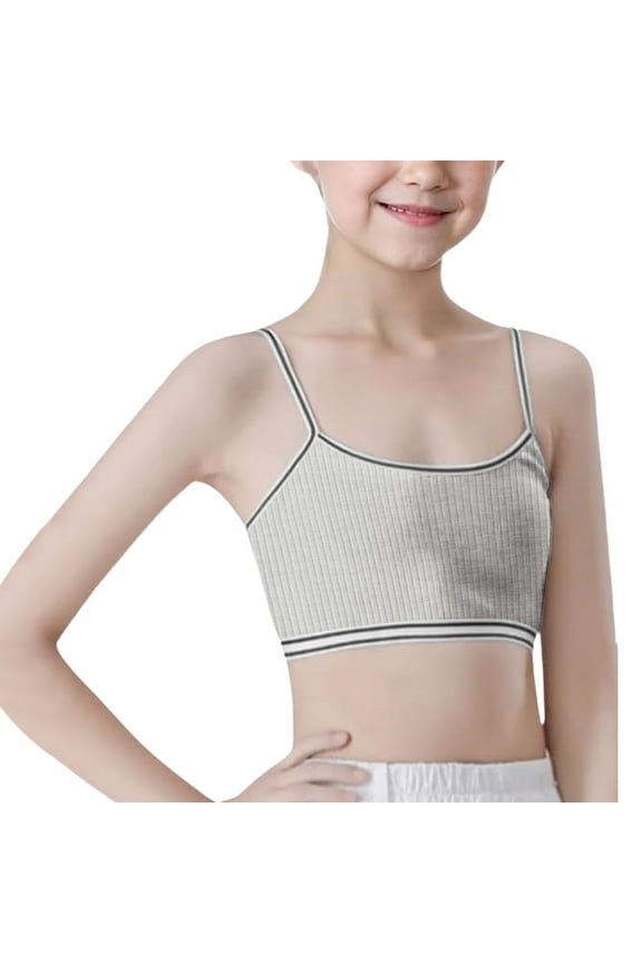 Children Crop Tops Bra Big Girls Seamless Sports Bra Training Teen Bra Camisole Style Lightweight Kids Comfort Baby Streetwear