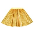 thumbnail image 1 of WUXIAN Children Dresses Girls Sequin Skirt Sparkle Mini High Waist Party Tutu Skirts For Girls Sundress,Yellow,5-6 Years, 1 of 2