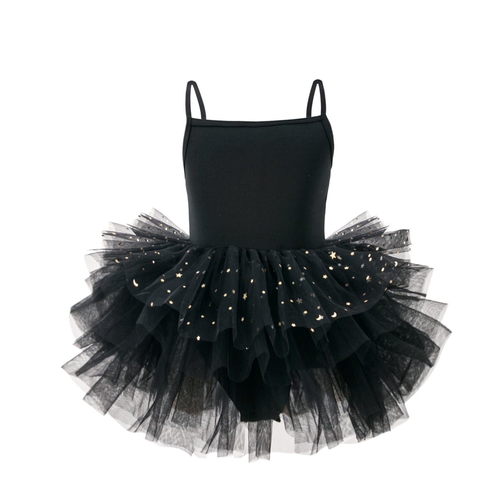 ladies black tutu dress WUXIAN Girls Dresses Ballet Dresses Strap Shiny Tulle Leotard Ballerina For Performance Dance Dress,Black,XS-90 goodyear welt Black tie cocktail dress Color:Red Foil True to Size Polyester/Spandex