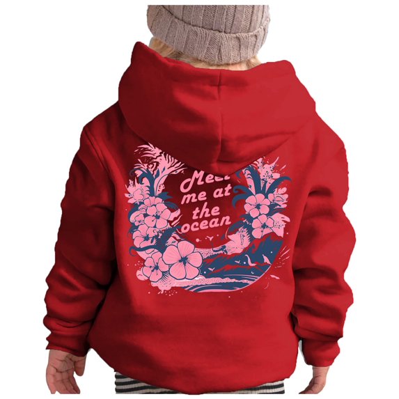 WUXIAN Girls Hoodie Long Sleeve Soft Sweatshirt Graphic Hoody Kids Child Cute Pullovers Top Clothes Toddler Classic Dailywear