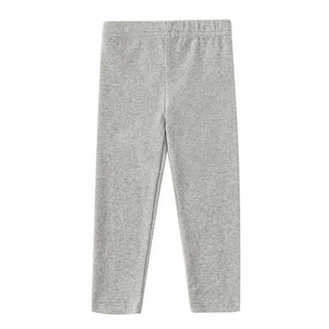 WUXIAN Girls Pants Baby Autumn Solid Color Lightweight Elastic Waist Stretchy Warm Child Cozy Leggings