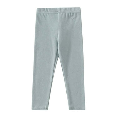 WUXIAN Girls Pants Baby Autumn Solid Color Lightweight Elastic Waist Stretchy Warm Kids Stylish Leggings