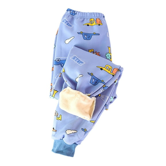 WUXIAN Girls Pants Cartoon Print With Outerwear Stretchy Baby Autumn Winter Child Cozy Leggings