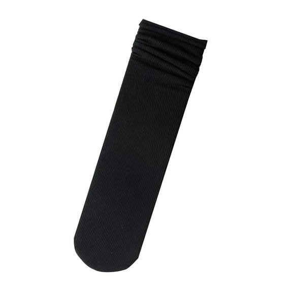 WUXIAN Girls Socks Athletic Crew Ankle Socks Soft Comfortable Breathable Fit Solid Color Daily Wear Socks,Black,One Size