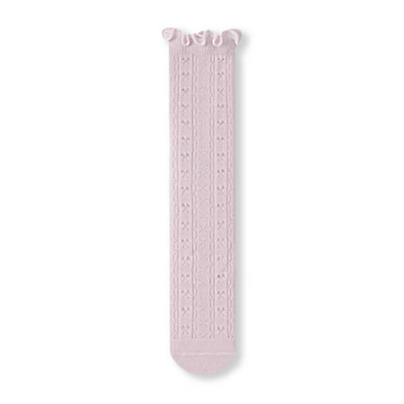 WUXIAN Infant Socks Knee High Socks Hollow Out Anti-Skid Knitting Mesh Stockings Suitable For Infants Toddlers,Purple,6-12 Months