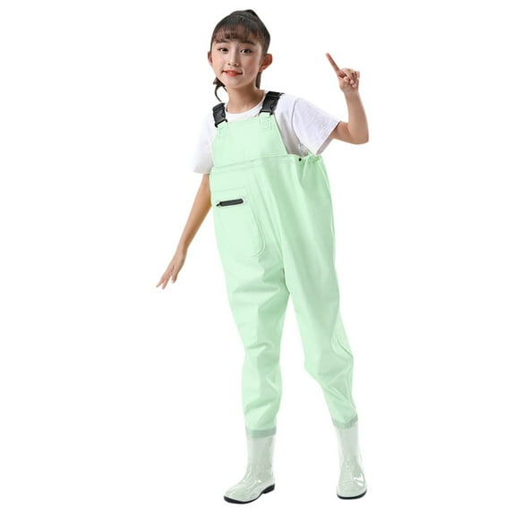 WUXIAN Kids Chest Waders Youth Fishing Waders For Toddler Children Waterproof Fishing Waders With Boots Baby Clothes Trendy Dailywear