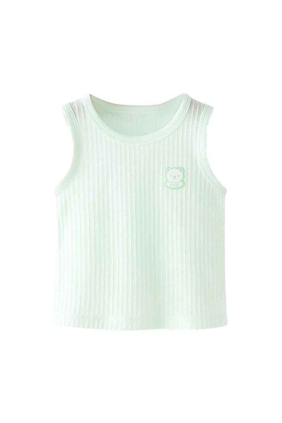 Kids Shirt Baby Sleeveless Strap Tank Top Outerwear Soft Casual Camisole For Newborns Infants T-Shirts Tops,Green,9-12 Months