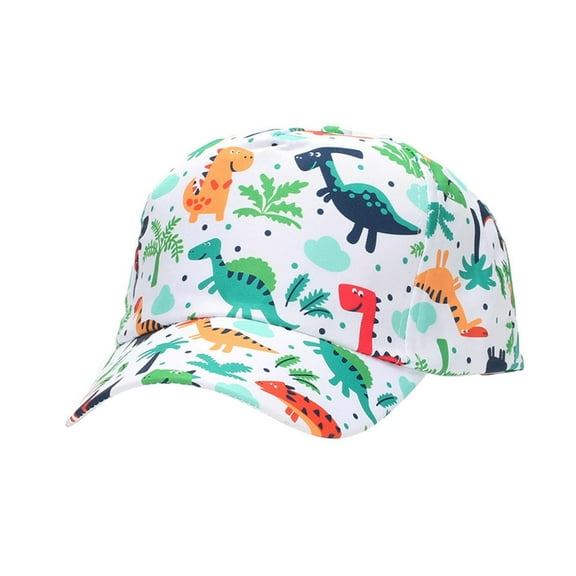 WUXIAN Kids Sun Hats Baseball Cap Baby Cap Sun Hat Print Dinosaur Animal Pattern And Solid Color Hat Summer Cute Fishing Hat,Light Green,One Size