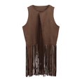 thumbnail image 1 of WUXIAN Toddler 60s 70s Retro Cowboy Cow Girl Vest Outfits Hippie Sets Girls Fringe Tassel Vest Party Comfort Baby Streetwear, 1 of 8