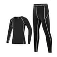 thumbnail image 1 of WUXIAN Toddler Boys Girls Base Layer Athletic Compression Leggings And Shirts Thermal Underwear Set Running Pants Tights Baby Trousers Children Cute Dailywear, 1 of 4