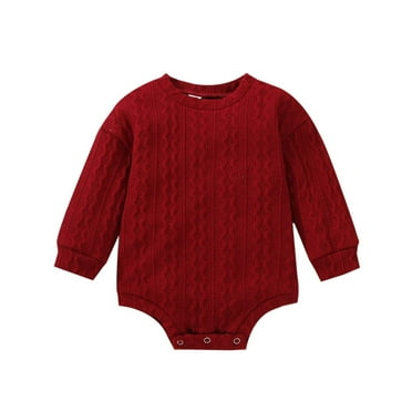 WUXIAN Toddler Boys Girls Long Sleeve Solid Color Pullover Romper Sweatshirt Bodysuits Onesie Baby Children Simple Dailywear