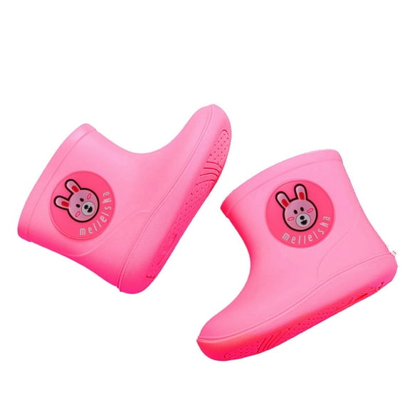 WUXIAN Toddler Cartoon Boots Shoes Baby Rain Rain Boys Girls Rubber Baby Shoes Stylish Baby Footwear