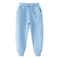 thumbnail image 1 of WUXIAN Toddler Girls Autumn Winter Long Pants Sports Elastic Pants Boys Trousers Relaxed Fit Streetwear, 1 of 3