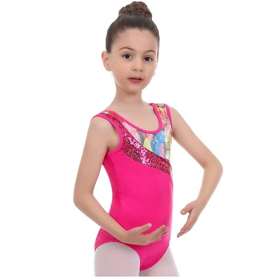 WUXIAN Toddler Girls Sequin Leotards For Gymnastics Outfits Kids 1 Piece Colorful Dancewear Baby Clothes Children Breathable Dailywear