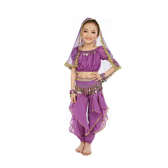 WUXIAN Toddler Handmade Girl Belly Dance Belly Dancing Dance Clothes Outfits Sets Cozy Streetwear