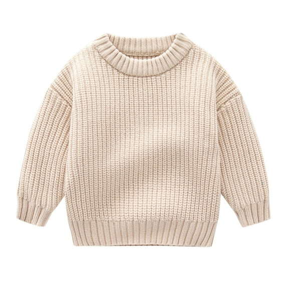 WUXIAN Toddler Kids Child Solid Color Knit Sweater Winter Clothes For Girls Baby Tops Clothes Cozy Dailywear