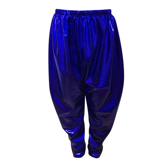 WUXIAN Toddler Kids Girls Boys Metallic Harem Dance Pants Loose Fit For Modern Hop Street Dancewear Baby Trousers Children Versatile Dailywear