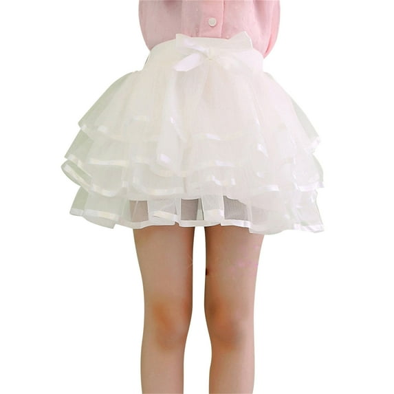 WUXIAN Toddler Kids Solid Color Tulle Tutu Tiered Skirt Princess Party Skirt Layered Skirt For Little Girls 1 10 Years Baby Clothes Children Comfort Dailywear