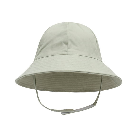 WUXIAN Toddler Kids Sun Hats Swim Beach Pool Hat Kids Upf 50  Wide Brim Chin Strap Summer Play Adjustable Outdoor Safari Hat,Mint Green,M