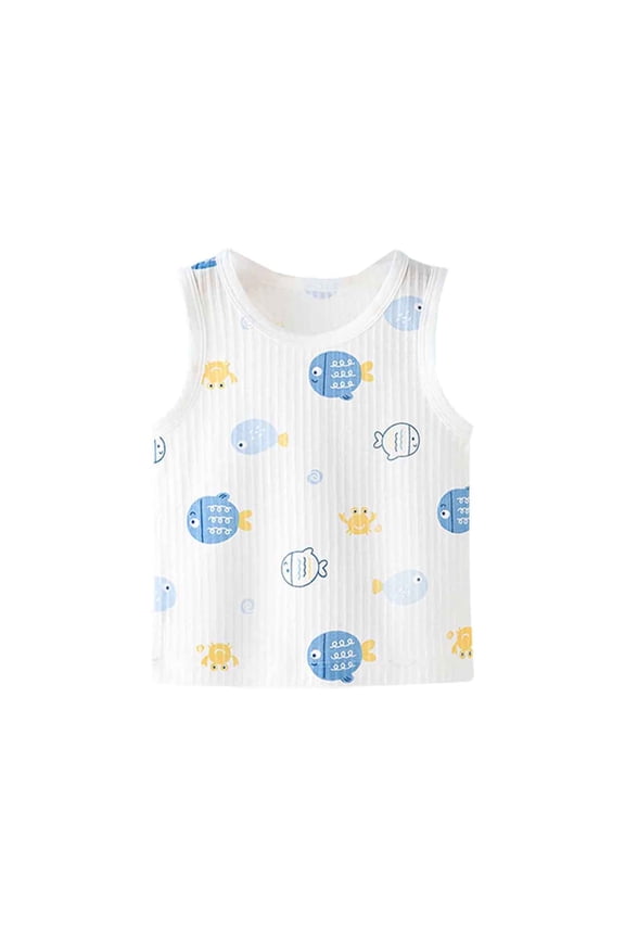 Toddler Shirt Baby Sleeveless Strap Tank Top Outerwear Soft Casual Camisole For Newborns Infants Tee Shirts Tops,Blue,3-6 Months